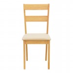 Καρέκλα Dallan pakoworld rubberwood σε φυσική απόχρωση 40x47 5x89εκ SET 2τμχ c545282