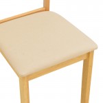 Καρέκλα Dallan pakoworld rubberwood σε φυσική απόχρωση 40x47 5x89εκ SET 2τμχ c545282