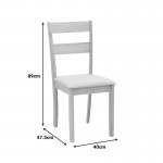 Καρέκλα Dallan pakoworld rubberwood λευκό 40x47 5x89εκ SET 2τμχ c545283