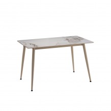 PRIMO ΤΡΑΠΕΖΙ ΛΕΥΚΟ ΜΕ ΟΨΗ ΜΑΡΜΑΡΟΥ 120x70x74cm c545284
