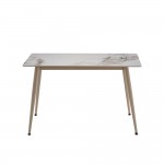 PRIMO ΤΡΑΠΕΖΙ ΛΕΥΚΟ ΜΕ ΟΨΗ ΜΑΡΜΑΡΟΥ 120x70x74cm c545284