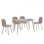 PRIMO ΤΡΑΠΕΖΙ ΛΕΥΚΟ ΜΕ ΟΨΗ ΜΑΡΜΑΡΟΥ 120x70x74cm c545284