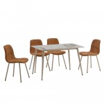 PRIMO ΚΑΡΕΚΛΑ CARAMEL CREAM 45x53x84cm SET 4τμχ c545285