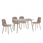 PRIMO ΚΑΡΕΚΛΑ BEIGE CREAM 45x53x84cm SET 4τμχ c545287