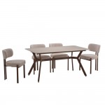 ROOTS ΚΑΡΕΚΛΑ BEIGE ΚΑΡΥΔΙ 54 5x56 5x81cm SET 2τμχ c545289