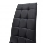 Καρέκλα Darrell pakoworld PU μαύρο-βάση χρωμίου SET 2τμχ c545296