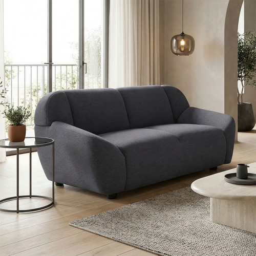 Καναπές διθέσιος Echono pakoworld ύφασμα ανθρακί 144x88x77εκ c545301