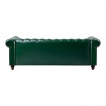 Kαναπές τριθέσιος τ Chesterfield pakoworld pu κυπαρισσί 203x84x67εκ c545305