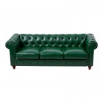 Kαναπές τριθέσιος τ Chesterfield pakoworld pu κυπαρισσί 203x84x67εκ c545305