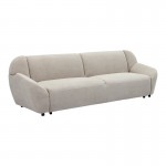 Καναπές τριθέσιος Echono pakoworld ύφασμα μπεζ 230x88x77εκ c545324