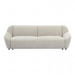 Καναπές τριθέσιος Echono pakoworld ύφασμα μπεζ 230x88x77εκ c545324