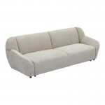 Καναπές τριθέσιος Echono pakoworld ύφασμα μπεζ 230x88x77εκ c545324