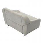 Καναπές τριθέσιος Echono pakoworld ύφασμα μπεζ 230x88x77εκ c545324