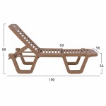 ΞΑΠΛΩΣΤΡΑ ΠΑΡΑΛΙΑΣ ΠΛΑΣΤΙΚΗ ΑΝΑΚΛΙΝΟΜΕΝΗ RELAX ΚΑΠΟΥΤΣΙΝΟ 190Χ70Χ36Υεκ 303002061-04 c545325