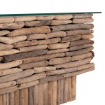 ΤΡΑΠΕΖΙ ΣΑΛΟΝΙΟΥ ΟΡΘΟΓΩΝΙΟ SPARROW HM18366 DRIFTWOOD--ΓΥΑΛΙ 105x45x47Υεκ c545343