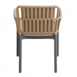 SYLVIA Πολυθρόνα Βεράντας- Κήπου PP-UV Sand Beige- Ανθρακί Μαξιλάρι Μπεζ KD c545349