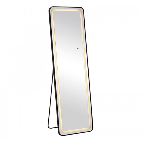 LED-7 Καθρέπτης Τοίχου-Δαπέδου Φωτιζόμενος Αλουμίνιο Μαύρο Αφής με 3 επιλογές φωτισμού c545351