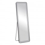 LED-7 Καθρέπτης Τοίχου-Δαπέδου Φωτιζόμενος Αλουμίνιο Μαύρο Αφής με 3 επιλογές φωτισμού c545351