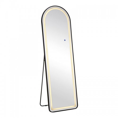 LED-8 Καθρέπτης Τοίχου-Δαπέδου Φωτιζόμενος Αλουμίνιο Μαύρο Αφής με 3 επιλογές φωτισμού c545352