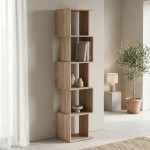 Βιβλιοθήκη Cubik pakoworld sonoma 35x30x161εκ c545353