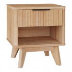 Κομοδίνο Hamea pakoworld mdf σε φυσική απόχρωση 45x39 5x50 2εκ c545355