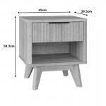 Κομοδίνο Hamea pakoworld mdf σε φυσική απόχρωση 45x39 5x50 2εκ c545355