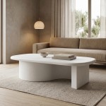 Τραπέζι σαλονιού Verven pakoworld mdf λευκό 120x60x32εκ c545360