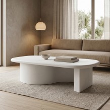 Τραπέζι σαλονιού Verven pakoworld mdf λευκό 120x60x32εκ c545360