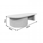 Τραπέζι σαλονιού Verven pakoworld mdf λευκό 120x60x32εκ c545360