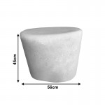Βοηθητικό τραπέζι Fedris pakoworld mdf λευκό Φ56x45εκ c545361