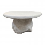 Τραπέζι σαλονιού Zinol pakoworld mdf-polyresin λευκό 105x62x32εκ c545362