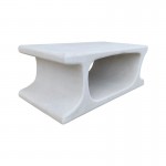 Τραπέζι σαλονιού Nafel pakoworld mdf λευκό 120x60x45εκ c545364