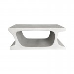 Τραπέζι σαλονιού Nafel pakoworld mdf λευκό 120x60x45εκ c545364
