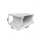 Τραπέζι σαλονιού Nafel pakoworld mdf λευκό 120x60x45εκ c545364