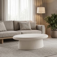 Τραπέζι σαλονιού Herona pakoworld mdf λευκό 100x60x32εκ c545365