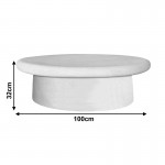 Τραπέζι σαλονιού Herona pakoworld mdf λευκό 100x60x32εκ c545365