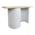 Κονσόλα Jeckie pakoworld ξύλο ελάτου-mdf oak-λευκό 120x38x80εκ c545366
