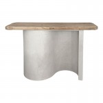 Κονσόλα Jeckie pakoworld ξύλο ελάτου-mdf oak-λευκό 120x38x80εκ c545366