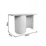 Κονσόλα Jeckie pakoworld ξύλο ελάτου-mdf oak-λευκό 120x38x80εκ c545366