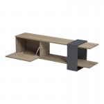 Έπιπλο τηλεόρασης Standi pakoworld σε sonoma-ανθρακί 120x25x36 8εκ c545367