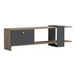 Έπιπλο τηλεόρασης Standi pakoworld σε sonoma-ανθρακί 120x25x36 8εκ c545367