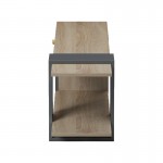 Έπιπλο τηλεόρασης Standi pakoworld σε sonoma-ανθρακί 120x25x36 8εκ c545367