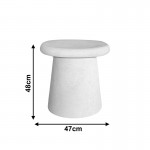 Βοηθητικό τραπέζι Herona pakoworld mdf λευκό Φ47x48εκ c545368