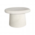 Τραπέζι σαλονιού Herona pakoworld mdf λευκό Φ60x40εκ c545369