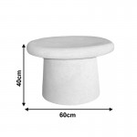 Τραπέζι σαλονιού Herona pakoworld mdf λευκό Φ60x40εκ c545369