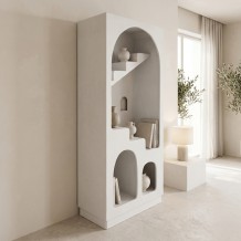 Βιβλιοθήκη-ραφιέρα Boolten pakoworld mdf λευκό 80x38x190εκ c545377