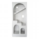 Βιβλιοθήκη-ραφιέρα Boolten pakoworld mdf λευκό 80x38x190εκ c545377