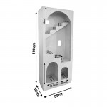 Βιβλιοθήκη-ραφιέρα Boolten pakoworld mdf λευκό 80x38x190εκ c545377
