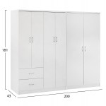 ΝΤΟΥΛΑΠΑ 6ΦΥΛΛΗ BLAKELY HM21235 05 ΜΕΛΑΜΙΝΗ ΧΡΩΜΑ ΛΕΥΚΟ 201x43x181Υεκ c545382
