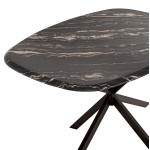 ΤΡΑΠΕΖΙ ΟΒΑΛ RODDEN HM11903 02 ΜΕ WERZALIT BLACK GOLD MARBLE-ΜΑΥΡΗ ΒΑΣΗ 146x94x75Υεκ c545383